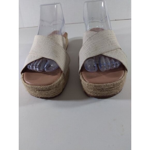 Lucky Brand Espadrille Sandals Tan Fabric Sz 7 M - Picture 2 of 12